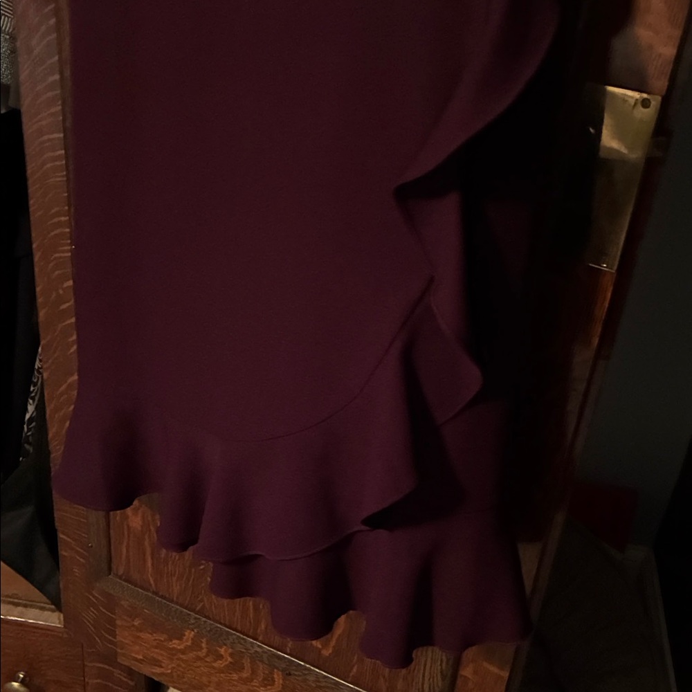Karl Lagerfeld Deep Purple Asymmetrical Dress - Picture 4 of 5